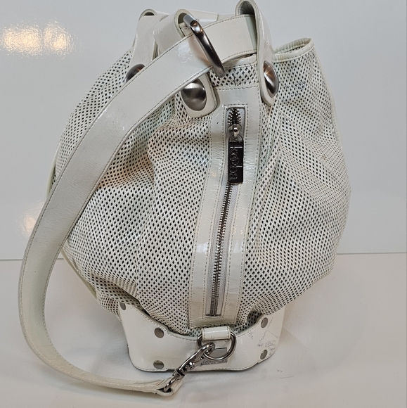 Kooba Vintage White Mesh Leather Hobo Bag - Chic & Unique! - Picture 4 of 16
